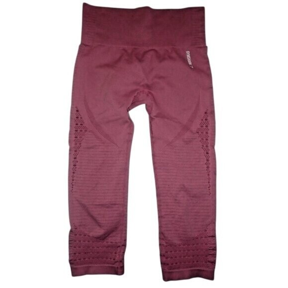 Gymshark Energy Seamless cropped leggings Dusky Pink‎ Size Small Workout Pants - Picture 1 of 4